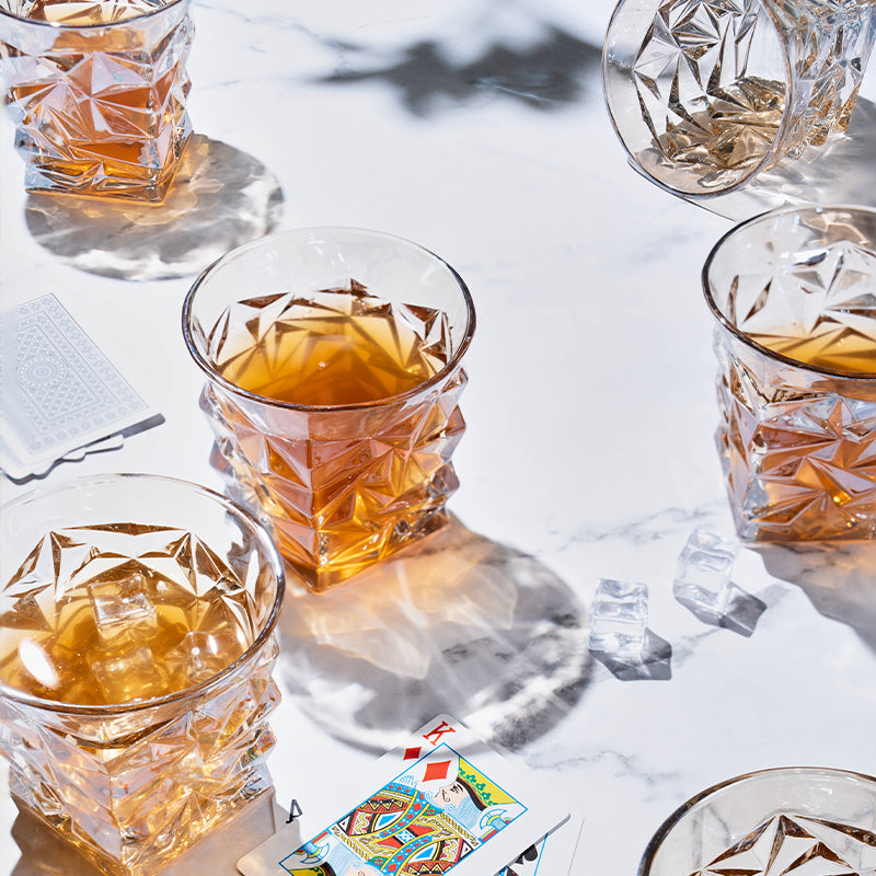 Luxe Diamond Cut Glass (Set Of 2, 4 & 6)