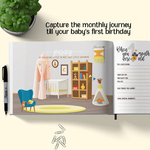 Baby Record Book - Sun, Moon & Stars Baby Record Books June Trading