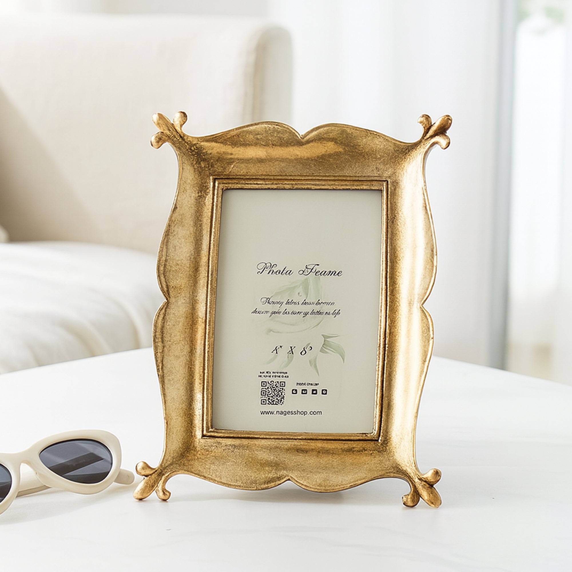 Elayne Sleek Gold Photo Frame