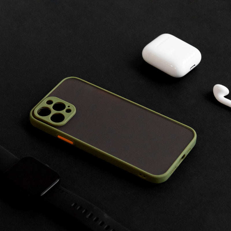 Acrylic Edge With Frosted Back Apple iPhone 12 Pro Cover iPhone 12 Pro June Trading Lime Green