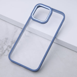 Apple iPhone 13 Pro Acrylic Edge Metallic Transparent Case iPhone 13 Pro June Trading Electric Blue
