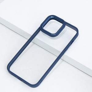 Apple iPhone Acrylic Blue Edge Metallic Transparent Case Mobile Phone Cases June Trading iPhone 13 Pro