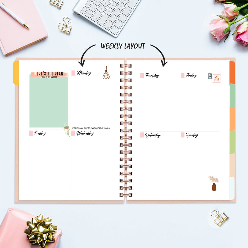 Undated Yearly Planner - Business Is My Cardio Undated Planners June Trading