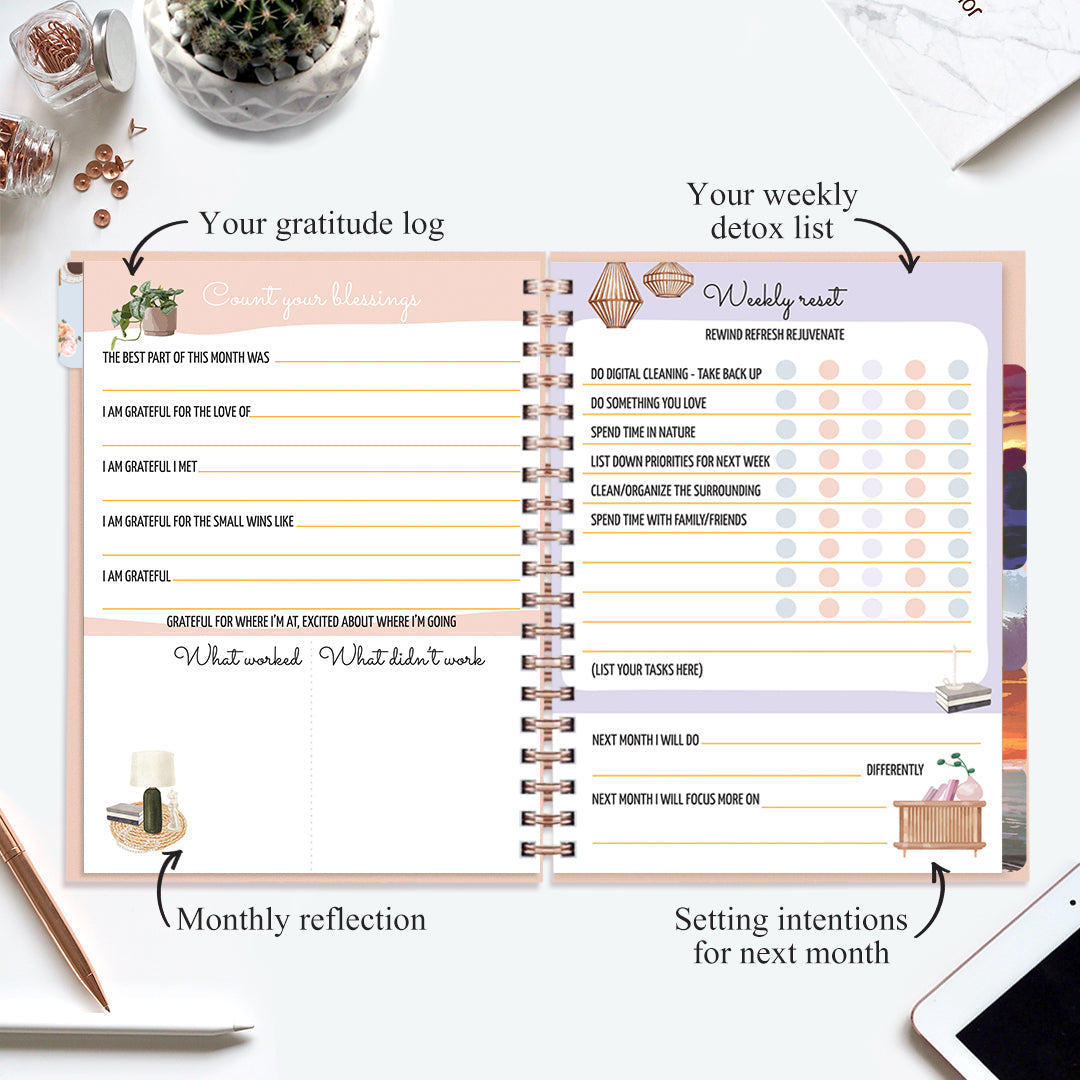 Undated Yearly Planner - Dream, Believe, Achieve Undated Planners June Trading