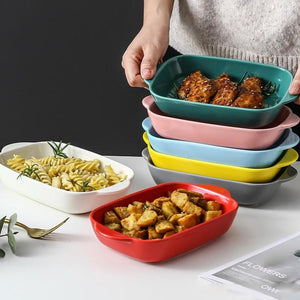 Rectangular Baking Tray Serving Bowls June Trading