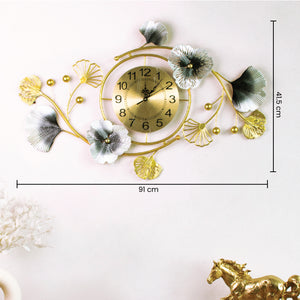 Designer Petals & Foliage Wall Clock Wall Clocks June Trading