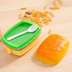 Burger 2-Compartment Lunch Box Lunch Boxes June Trading