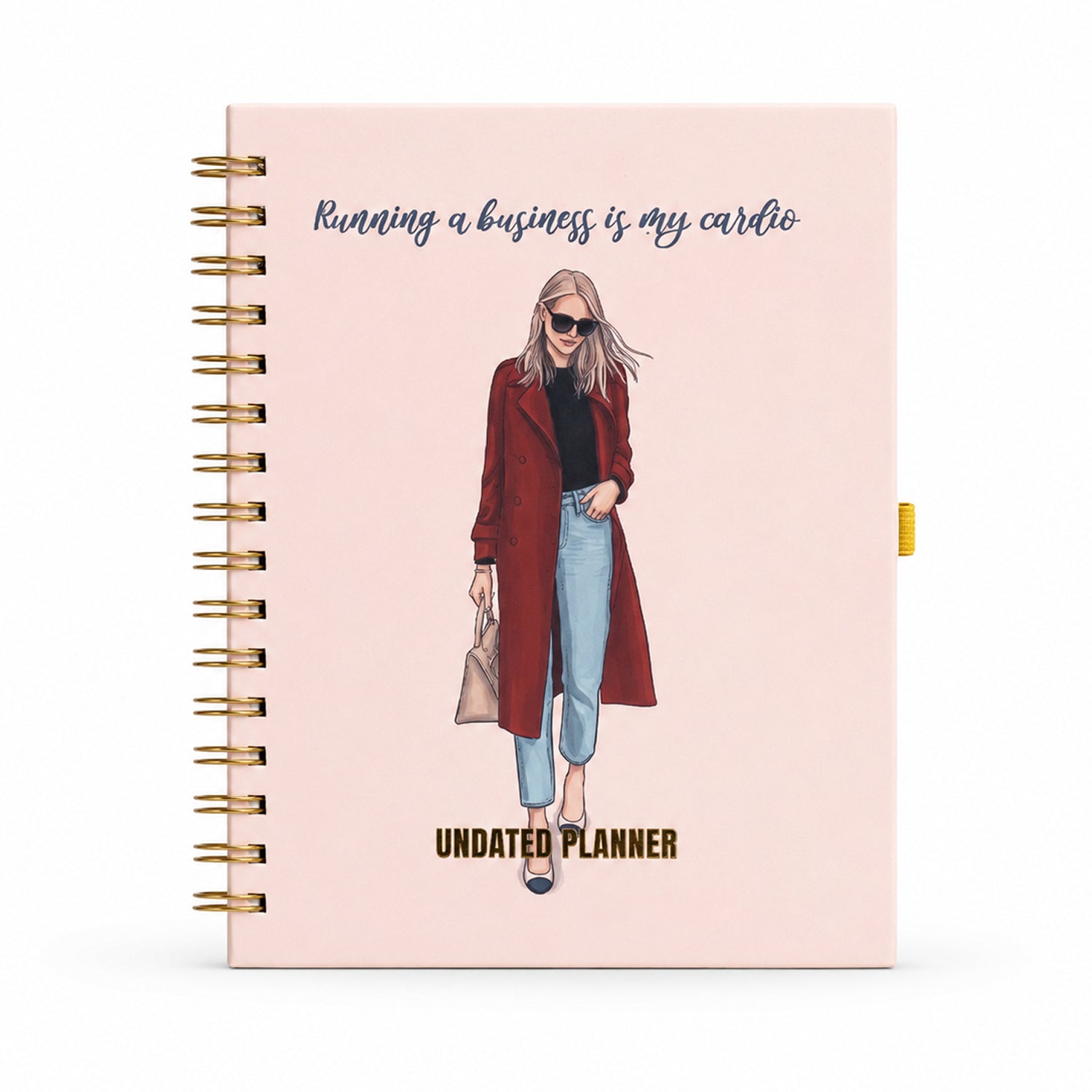 Undated Yearly Planner - Business Is My Cardio + Ultimate Sticker Book