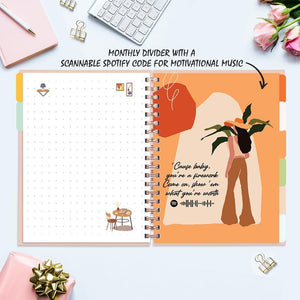 Undated Yearly Planner - Never Apologize For Who You Are Undated Planners June Trading