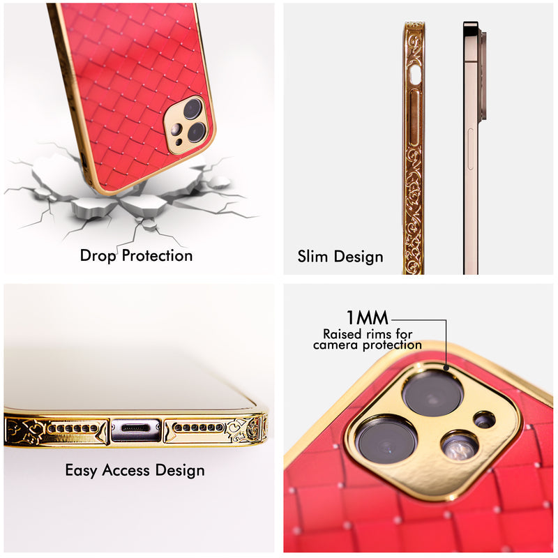 Rose Gold Carved Edge Luxury iPhone 12 Pro Max Case iPhone 12 Pro Max June Trading