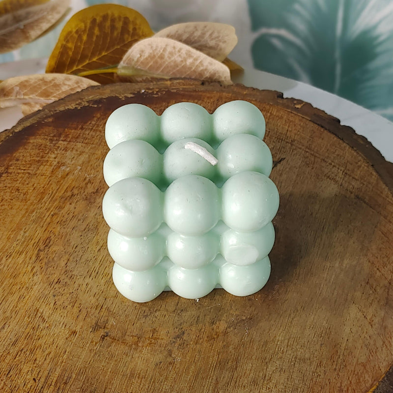 Bubble Soywax Candle Green Color