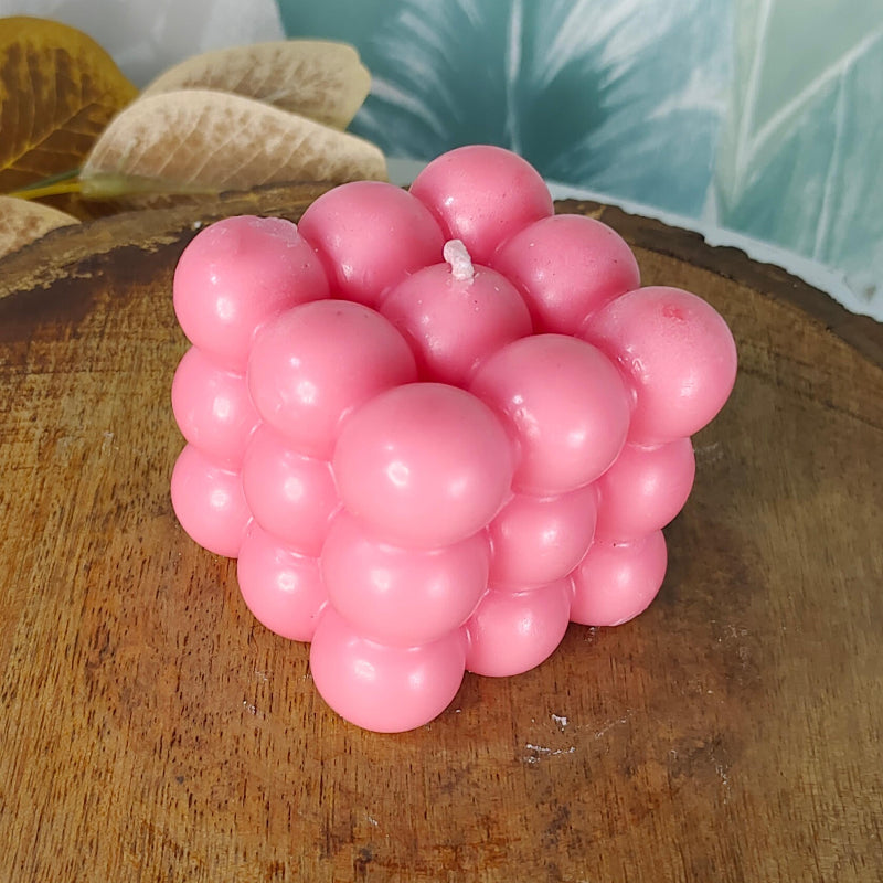 Bubble Soywax Candle Pink Color