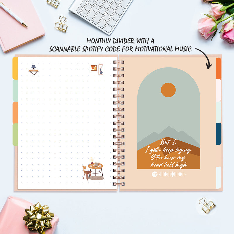 Undated Yearly Planner - Business Is My Cardio Undated Planners June Trading