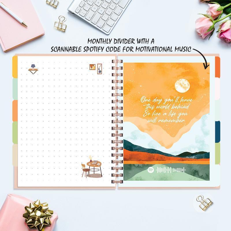 Undated Yearly Planner - Never Apologize For Who You Are Undated Planners June Trading