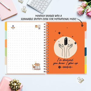 Undated Yearly Planner - Never Apologize For Who You Are Undated Planners June Trading