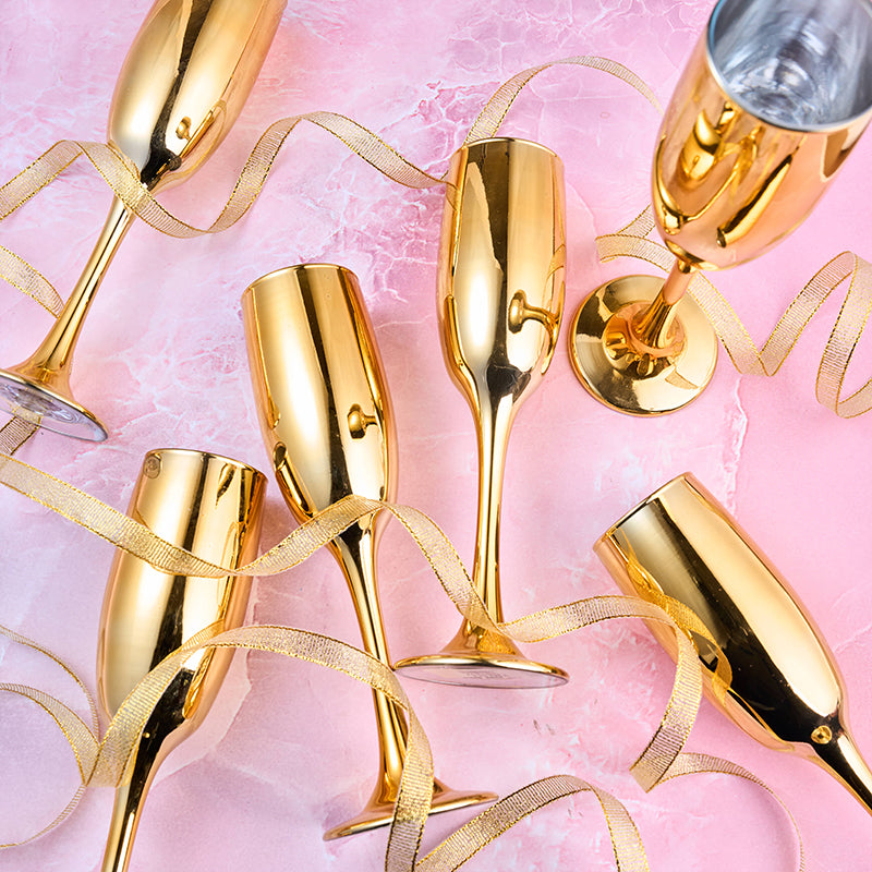 Golden Luxe Flute Champagne Glass