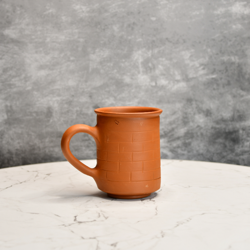 Terracotta Unglazed Brick Coffee Mug (Set of 2)