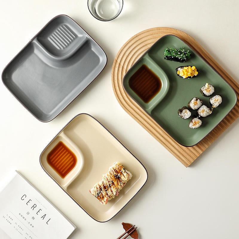 Yori Dip Section Serving Plate Serving Bowls The June Shop