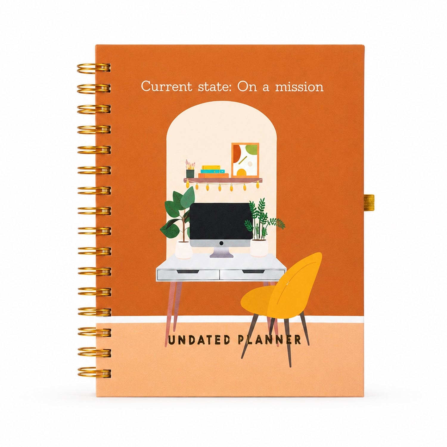 Undated Yearly Planner - Current State: On A Mission + Ultimate Sticker Book