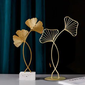 Ornamental Gingko Leaf Sculpture Artifacts June Trading