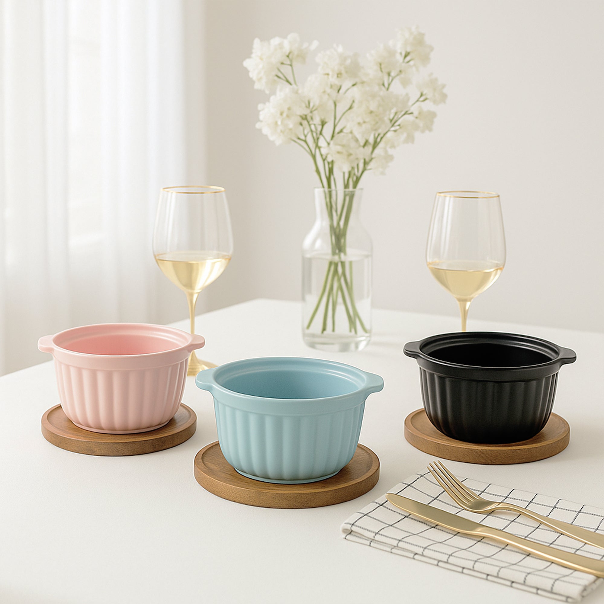 Crinkle Serving Bowl (Without Lid)