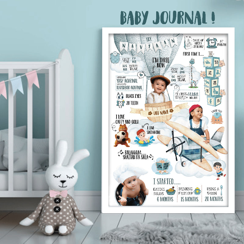 Baby Journal Frame (Personalized) Personalized Gifts VJ Impressions