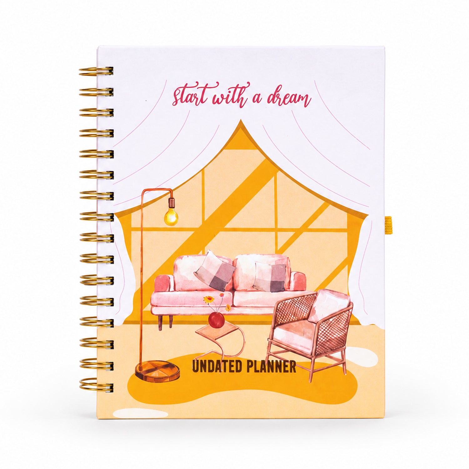Undated Yearly Planner - Start With A Dream + Ultimate Sticker Book