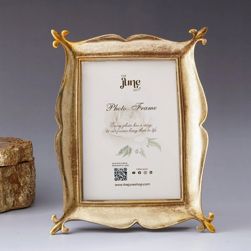 Elayne Sleek Gold Photo Frame Desk Photo Frame The June Shop