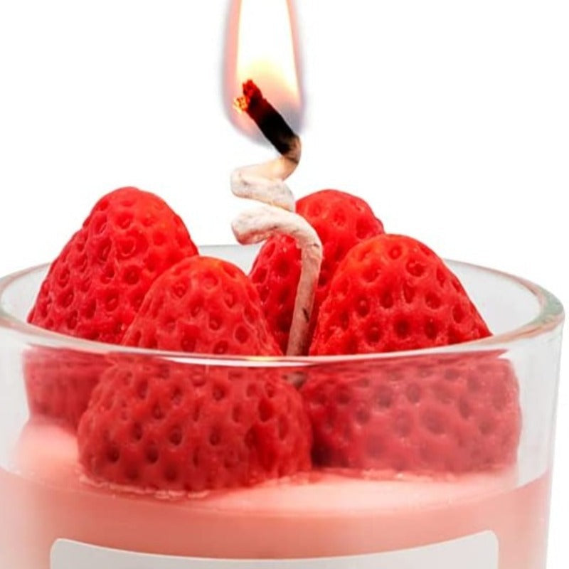 Strawberry Candle Jar Candles Coral Tree