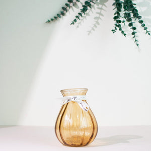 Rustic Decorative Vase Vases June Trading Sunset Orange (Without Ribbon)