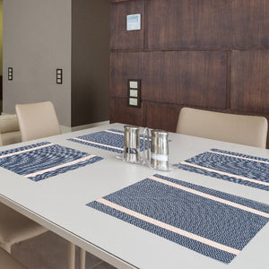 Lavish Grey Table Mats Set | 6 Pcs Tablemat The June Shop