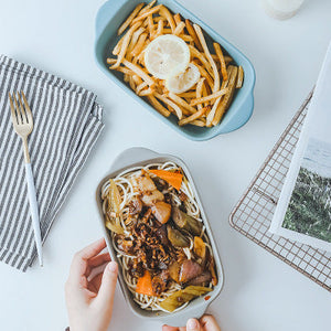 Rectangular Baking Tray Serving Bowls June Trading