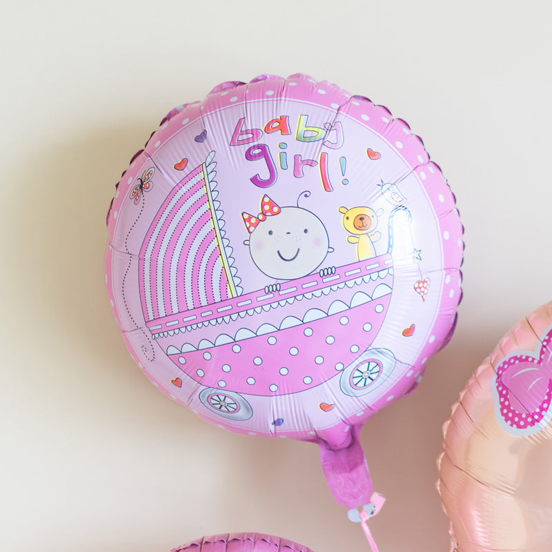 Cute Baby Girl Balloon (Set) Balloon June Trading