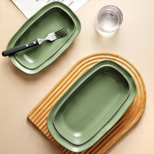 Misaki Serving Dish Serving Tray The June Shop Basil Green