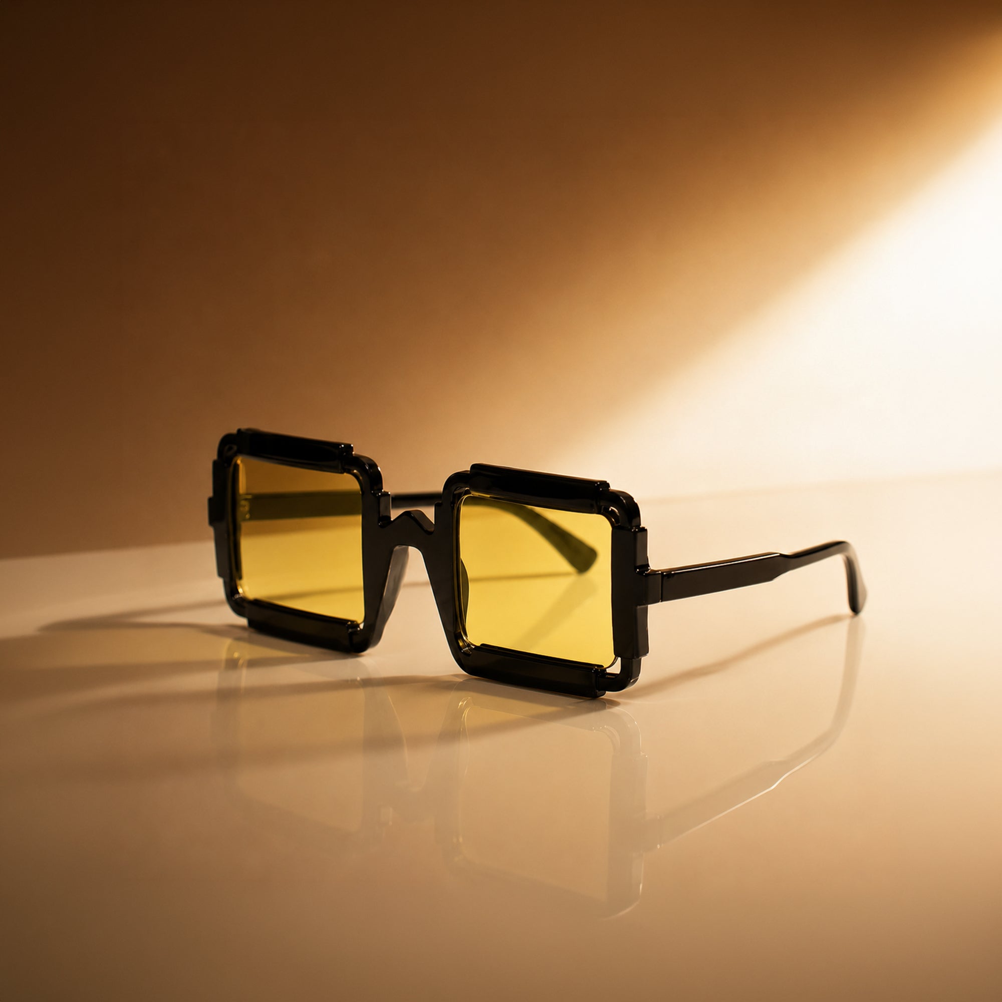 Retro Designer Frame Ebony Black Sunglass