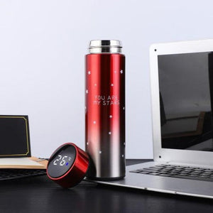 Starry Temperature Flask Flask June Trading Cherry Red