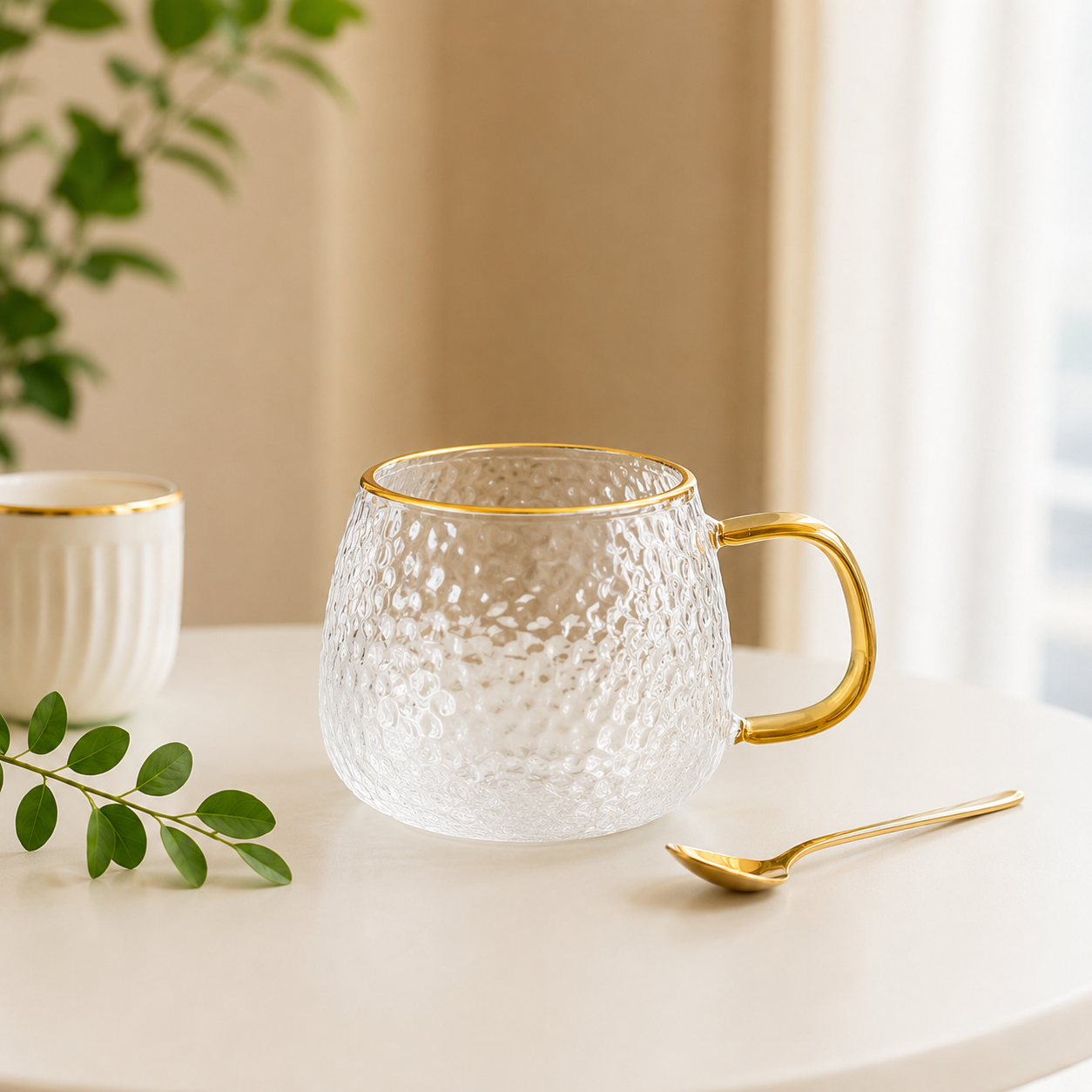 Java Republic Frosted Glass Mug
