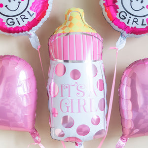 Its a Girl Bottle Balloon (Set) Balloon June Trading