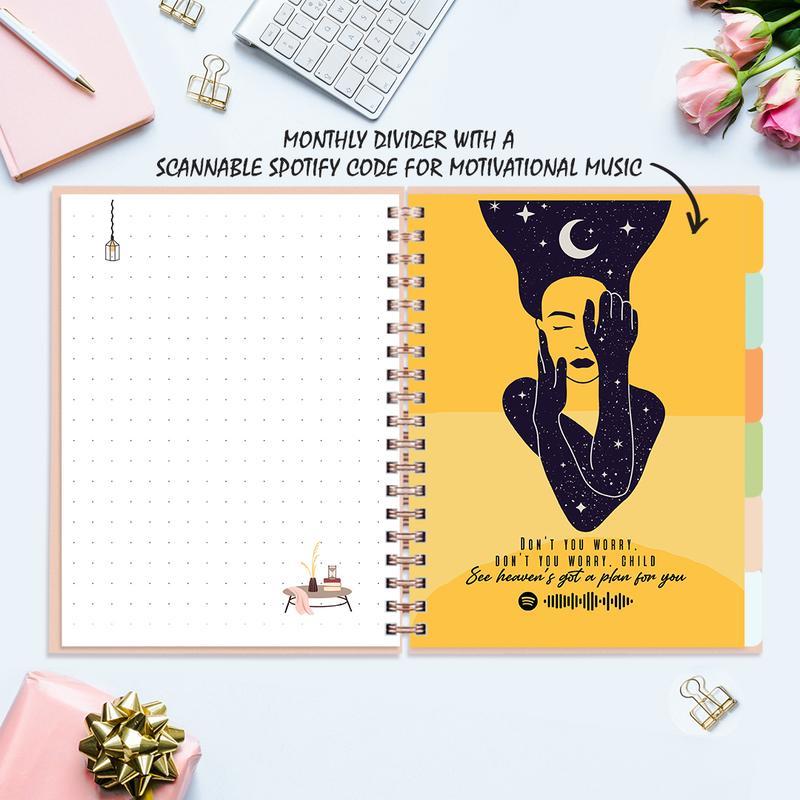 Undated Yearly Planner - Never Apologize For Who You Are Undated Planners June Trading