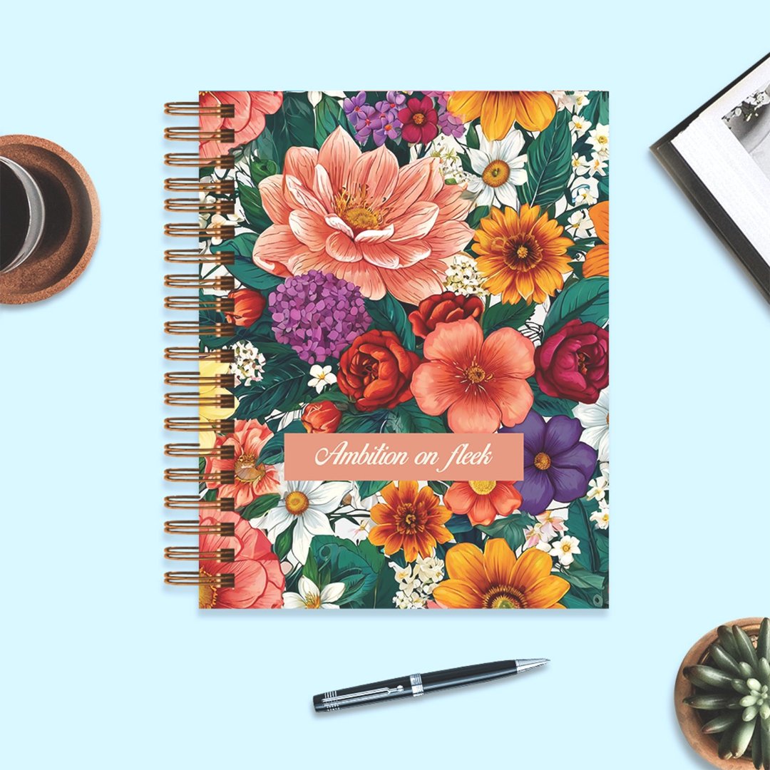 Undated Yearly Planner - Ambition On Fleek + Ultimate Sticker Book