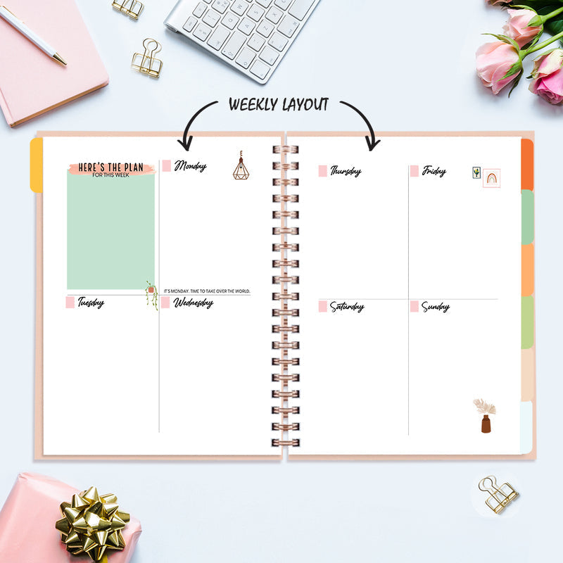 Undated Yearly Planner - Building My Empire Undated Planners June Trading