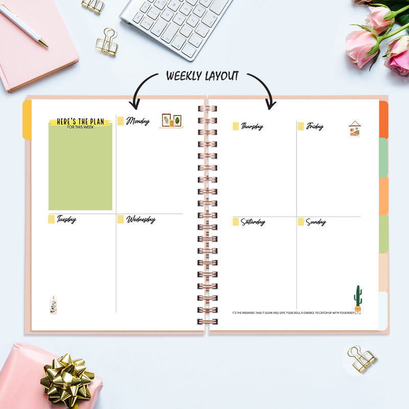 Undated Yearly Planner - Building My Empire Undated Planners June Trading