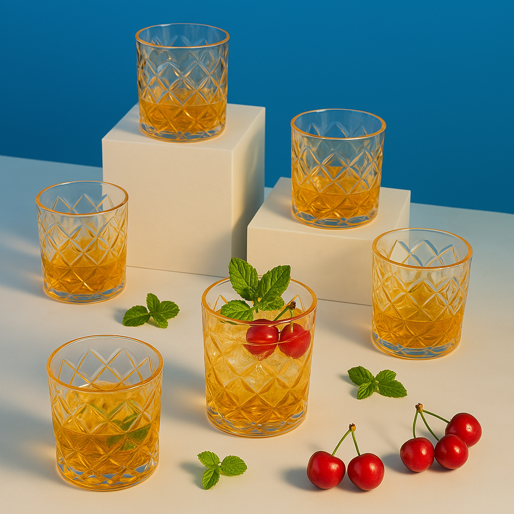 Sunset Prism Crystal Glasses (Set Of 2, 4 & 6)