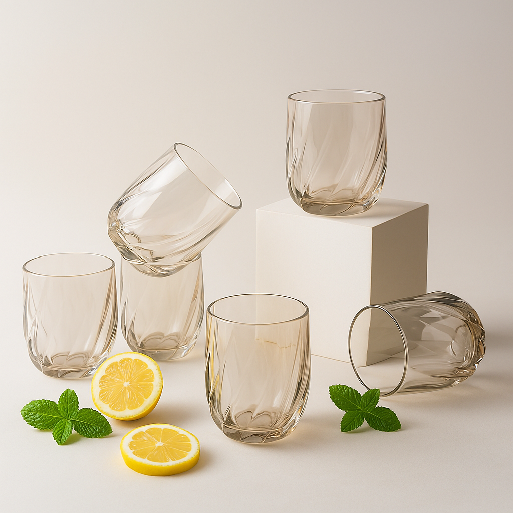 Gilded Swirl Glasses (Set Of 2, 4 & 6)