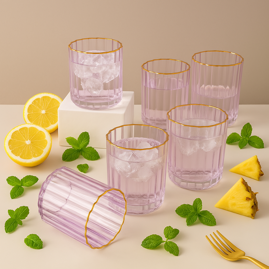 Eternal Violet Goldwave Crest Glass