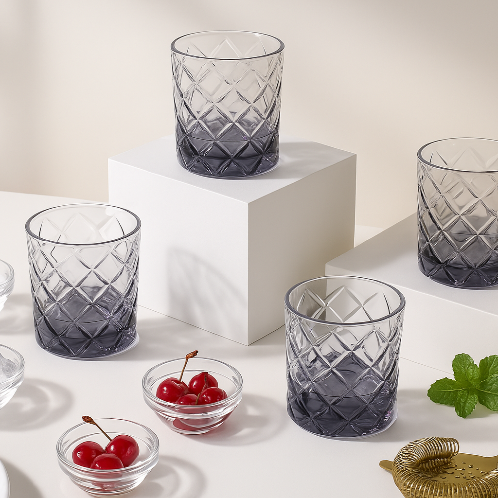 Midnight Prism Crystal Glasses (Set Of 2, 4 & 6)