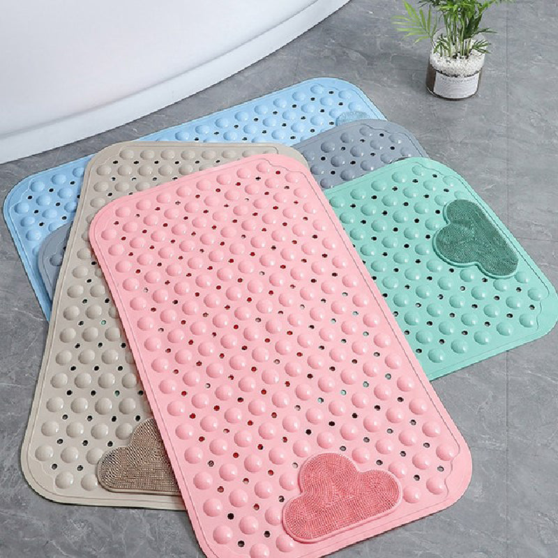 Mauvelous Pink Nonslip Foot Massager & Exfoliator Shower Mat Shower Mats June Trading