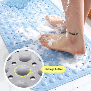 Cloud Grey Nonslip Foot Massager & Exfoliator Shower Mat Shower Mats June Trading