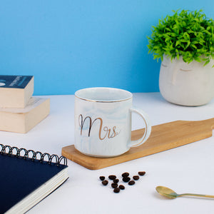 Mr and Mrs Marble Coffee Mug Coffee Mugs June Trading Mrs(Blue)