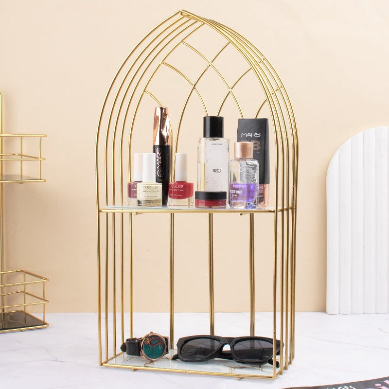 Artisanal Golden Storage Display Stand (Multipurpose)